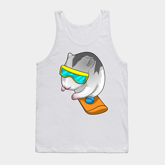 Hamster Snowboarder Snowboard Tank Top by Markus Schnabel